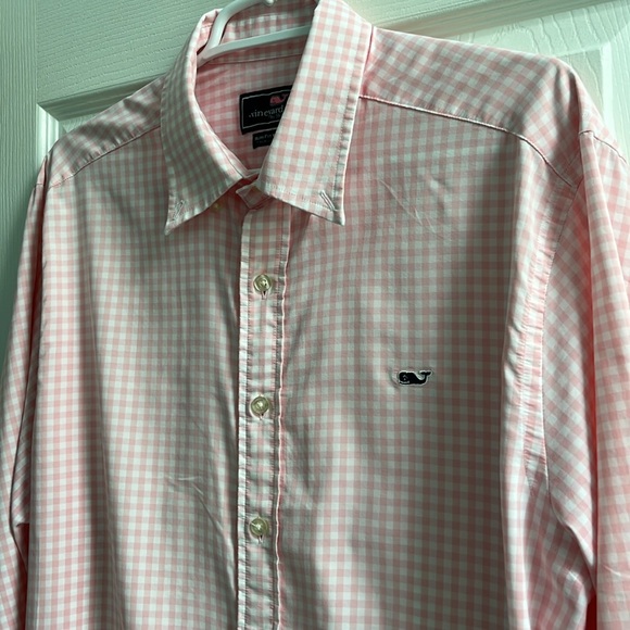 Pink gingham button down - Picture 2 of 6